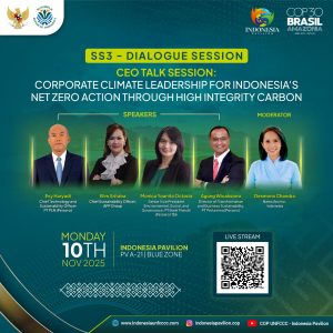 SS3 – CEO Talk Session : Corporate Climate Leadership for Indonesia’s Net Zero Action through High Integrity Carbon